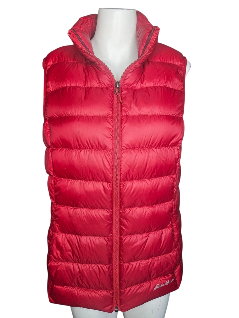 Eddie Bauer Red CirrusLite Puffer Down Vest EB650‎ Outdoors Womens Lg Packable